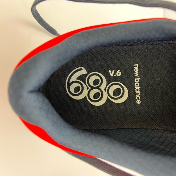 NEW BALANCE RUNNING SHOES, US MEN’S SIZE 10, TOP IS RED AND NAVY BLUE COLOR - Picture 16 of 16